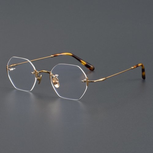 ZY009 pure titanium rimless myopia eyeglasses frame 眼镜框架