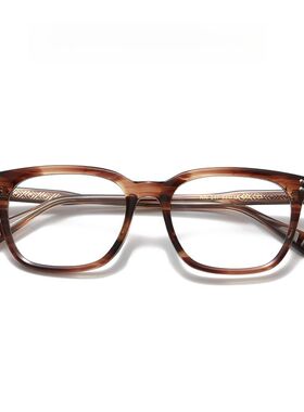 GENTLE冷茶色条纹纹理眼镜框轻板材镜架MONSTER可配处方镜片NN147