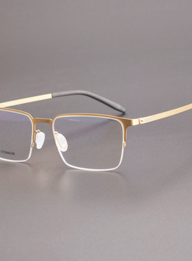 9668林德LIND伯格BERG同款半型方框素颜神器防蓝光近视眼镜框架