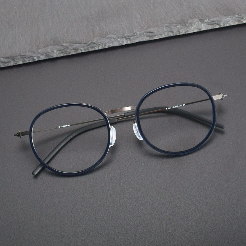 KANEKO金子同款椭圆超轻近视防蓝光女生眼镜框钛架L1044