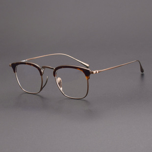 万年龟同款KMN1112眉毛框日本纯钛板材男女素颜神器近视眼镜框架