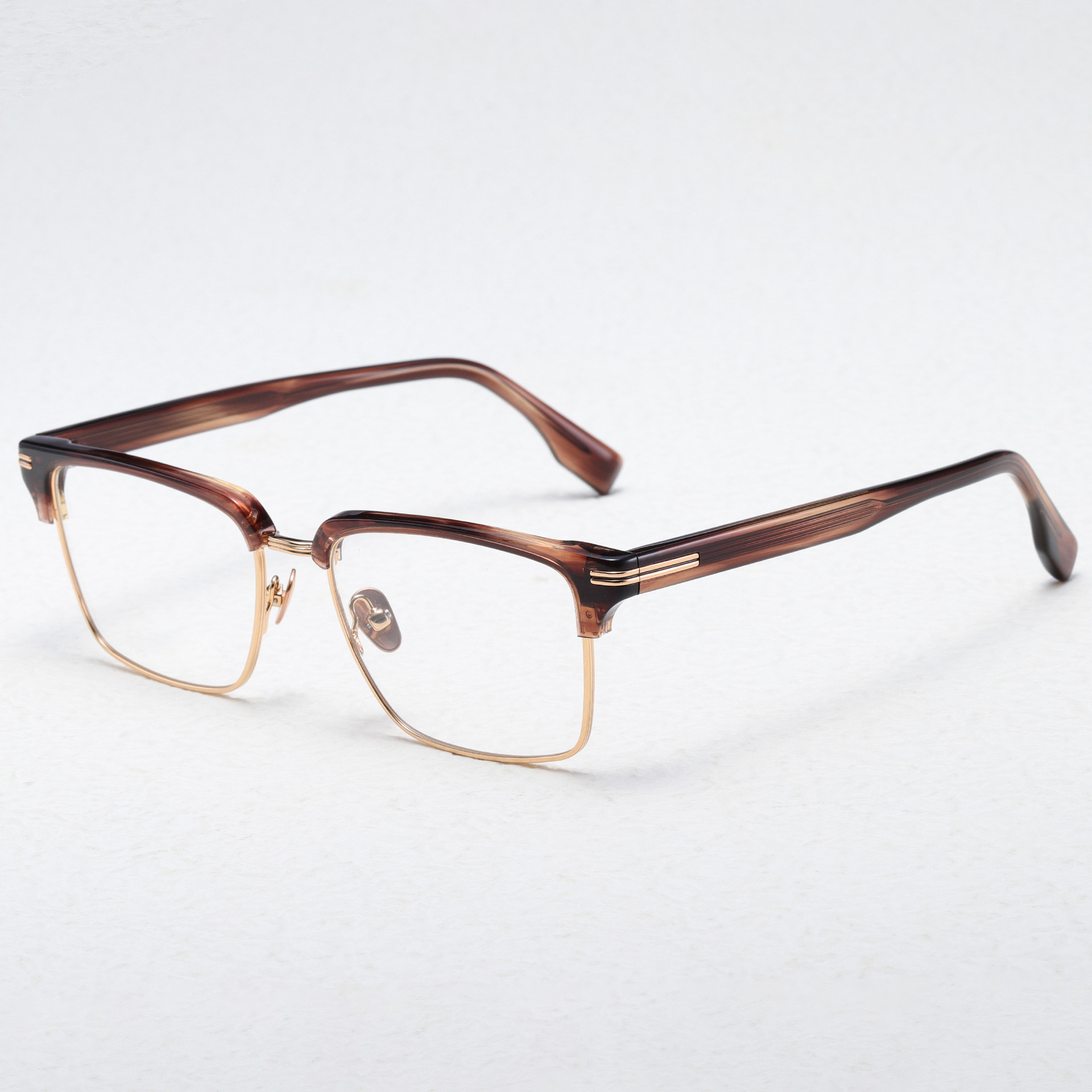 深圳boss同款眉毛框518板材眼镜框纯钛近视眼镜框架商务男士