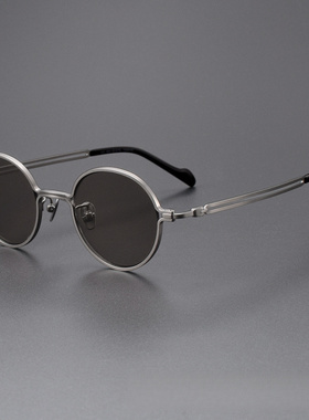 复古圆形太子镜超轻纯钛墨镜高清超清尼龙镜片男女太阳眼镜ZY0057