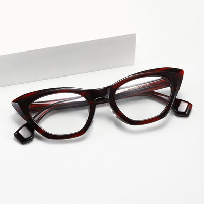 JACQUES同款时尚蝴蝶镜豹纹厚料板材近视眼镜框架JMM73RX8.0