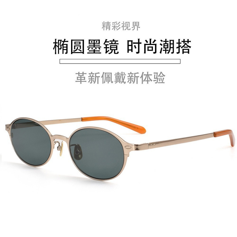 经典书呆子FAKE椭圆墨镜ME街拍时尚百搭小框女士款太阳眼镜FK005