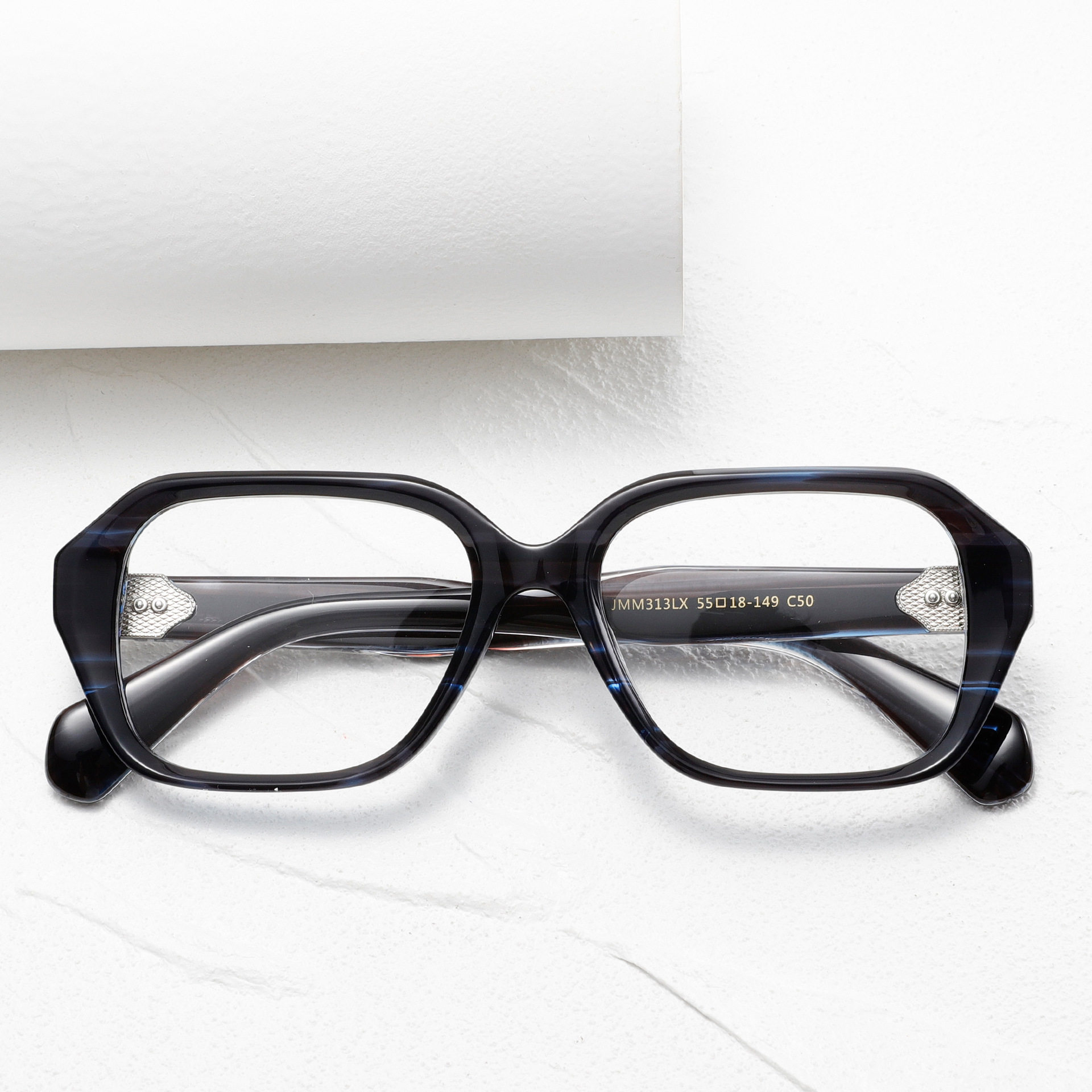 JACQUES材质款式JMM眼镜框313LX厚方板材Marie男大号近视镜架Mage