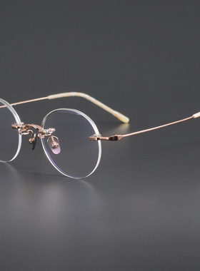 MATSUDA松田光弘同款上半圆眼镜架日系小脸男女近视纯钛镜框80876