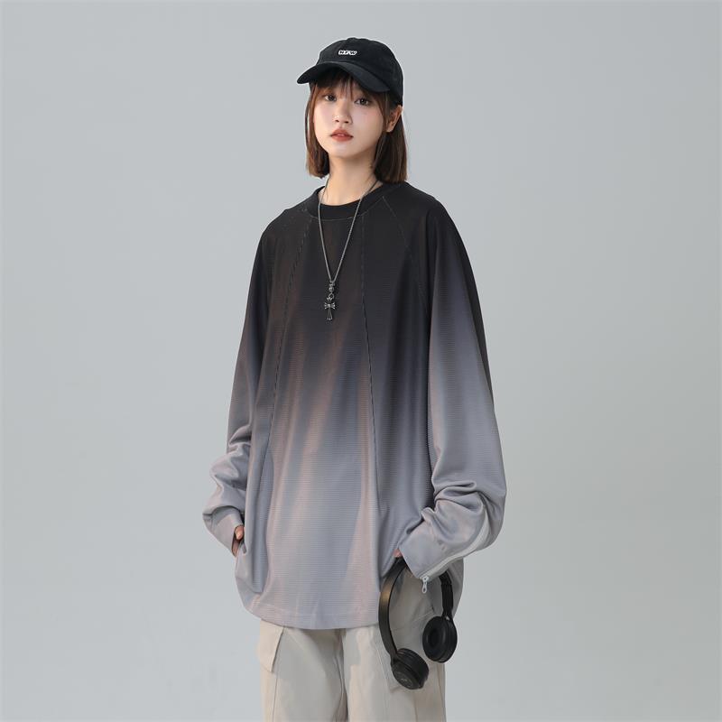 华夫格拼接卫衣宽松大码渐变中性风外套XZ229-1WY006P60控85,男装卫衣,星座301A-2