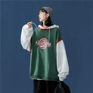 2021新款连帽卫衣青少年宽松情侣港风外套男 XZ229-1 WY13 P65图片