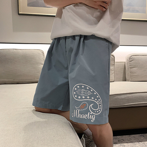 2021夏季港风男个性印花透气百搭宽松直筒短裤 XZ229-1 K03 P25图片