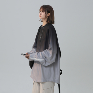 华夫格拼接卫衣宽松大码渐变中性风外套 XZ229-1 WY006 P60 控85图片