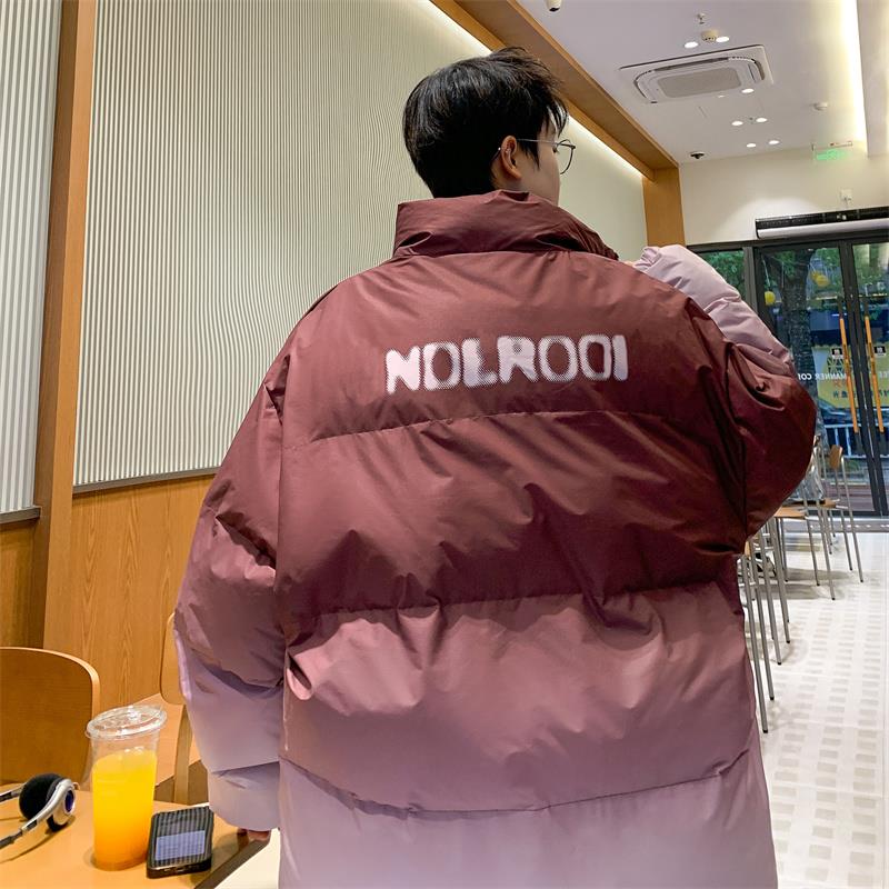 供直播得物品质渐变色棉服加厚港风XZ301A-2MY13P108控148，男装棉衣，星座301A-2