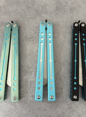 飞猿 Nautilus V2 鹦鹉螺曜日蝴蝶刀未开刃G10柄练习花式训练刀