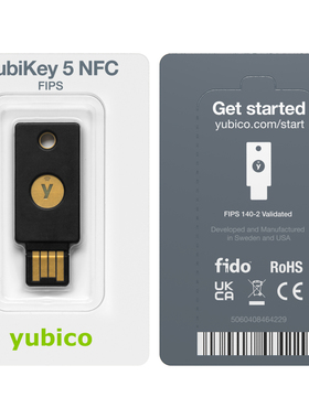 Yubico安全密钥Yubikey 5NFC  5cNFC FIPS包邮FIDO2 Nist认证