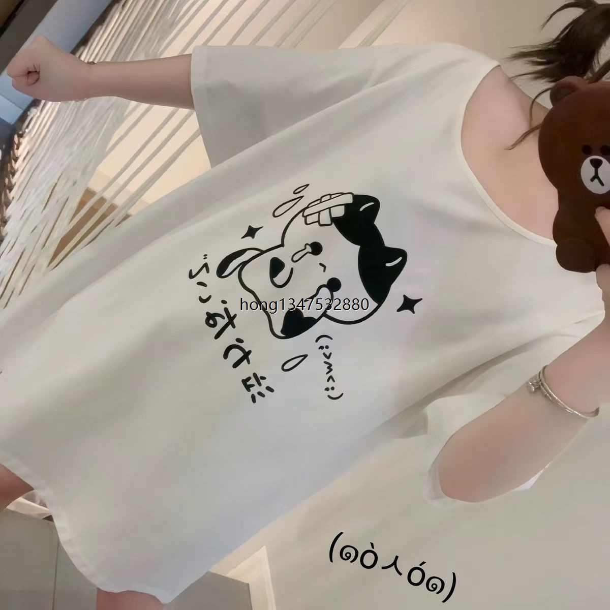 喵屋100%纯棉/露肩款日系