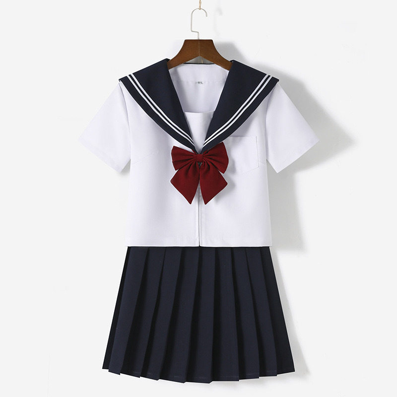 白二本日系JK制服正统水手服套装长短袖学生校服班服潮流学院风