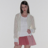 CRANK 5号店韩国设计师品牌代购 25秋新款 打孔针织连帽外套开衫