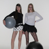 25秋新款 字母印花露肩长袖 T恤 CRANK 5号店韩国设计师品牌代购