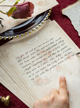 高级感加厚信纸信封套装复古手写节日情书送女友学生表白信笺卡