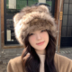 超5A级俄罗斯紫貂皮草帽子轻奢护耳女秋冬保暖加厚貂毛可爱小熊帽