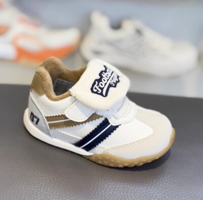 江博士专柜正品2024冬季新品皮面加绒保暖男童步前鞋B1301786A