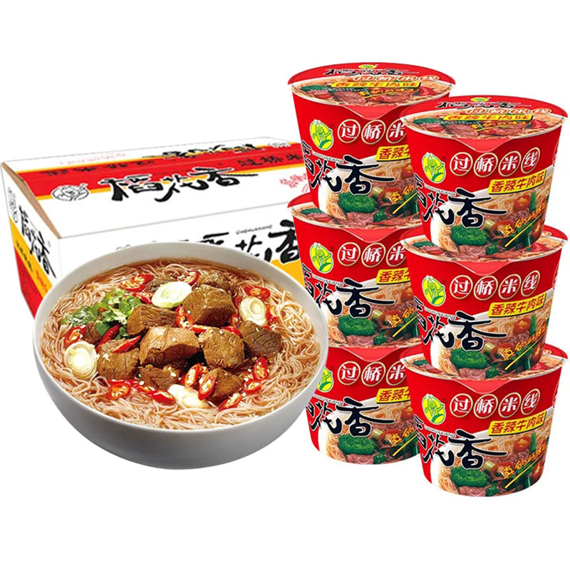 稻花香过桥米线非油炸香辣牛肉味速食面泡面方便面米线