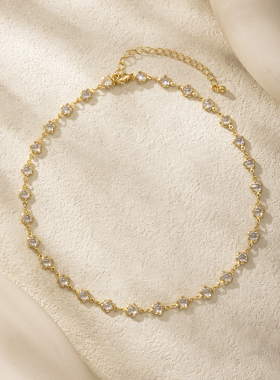 项链女轻奢小众设计感锁骨链2025新款爆款高级感颈链铜镶锆卡脖链