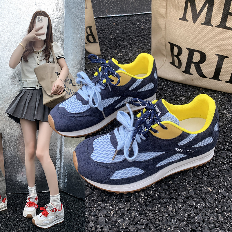 官方特卖正品厚底阿甘鞋女2025秋季新款防滑透气网面休闲户外跑鞋