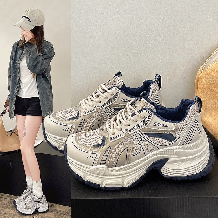 官方特卖正品ins韩版新款老爹鞋女2025春季学生运动跑步休闲鞋厚