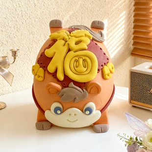 陆子明老师 新年马年醒狮立体造型中式花饽饽面食模具diy制作