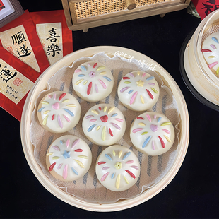 中式面食模具创意2026马年烟花馒头模具包子商用家用压花工具