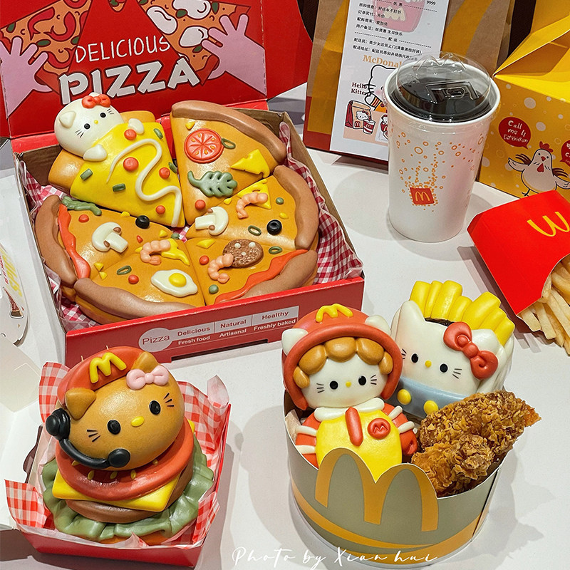 贤惠卡通包 麦当劳汉堡薯条披萨卡通馒头模具 宝宝辅食包子工具