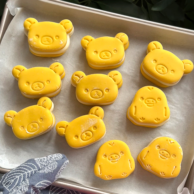 汤果老师 卡通可爱小熊小黄鸡模具面食饼干模具通用烘焙宝宝辅食