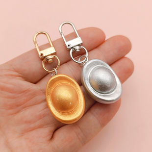 个性财源滚滚仿真金元宝钥匙扣简约挂饰品日常车载挂件百搭配饰品