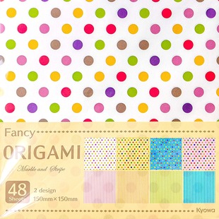 日本kyowa波点条纹状折纸手账打底盖印拼贴装饰素材手工薄协和纸