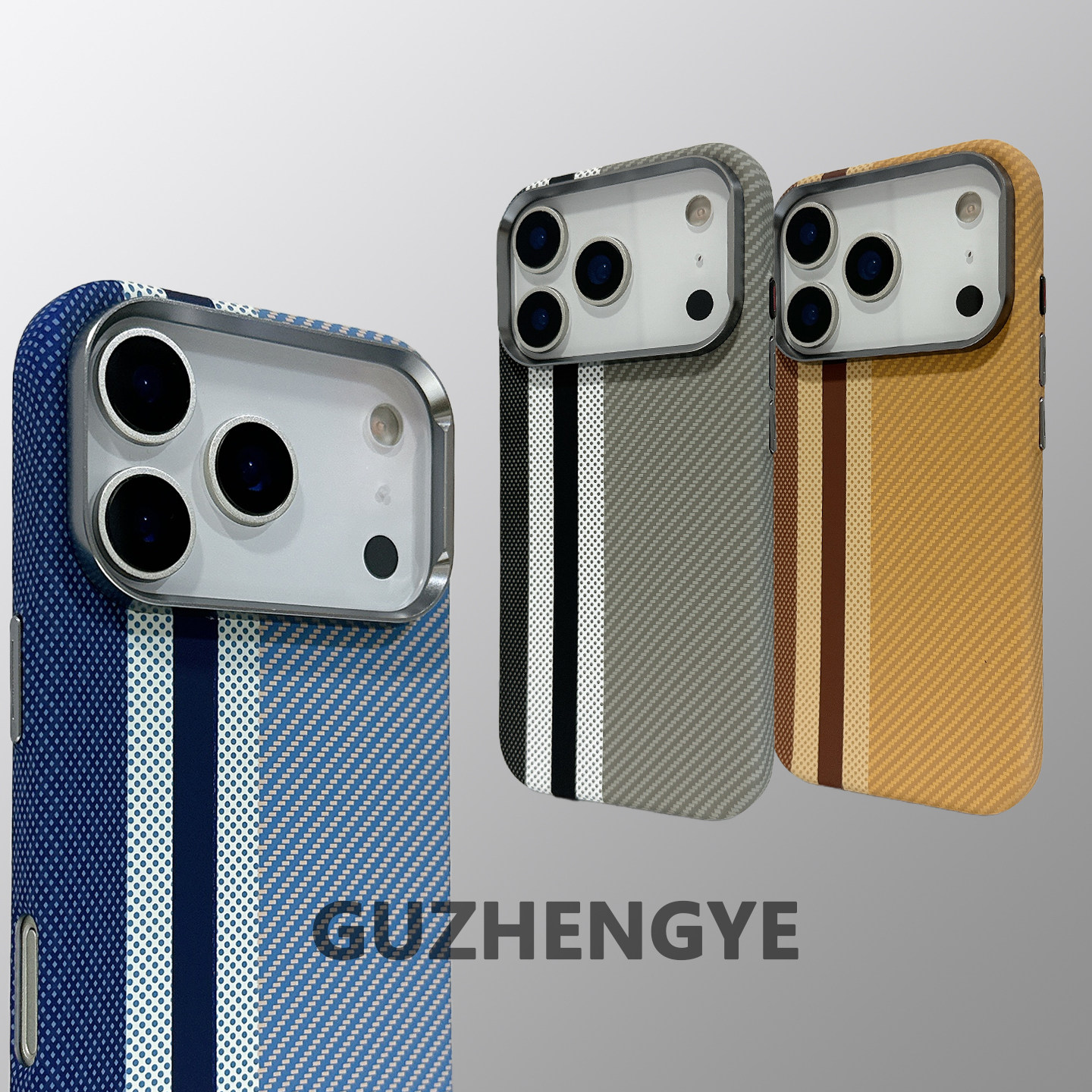 适用于苹果美拉德iphone 17pro凯夫拉纹16/15promax肤感手机壳14微浮雕磁吸magsafe pc硬壳独立金属按键图片