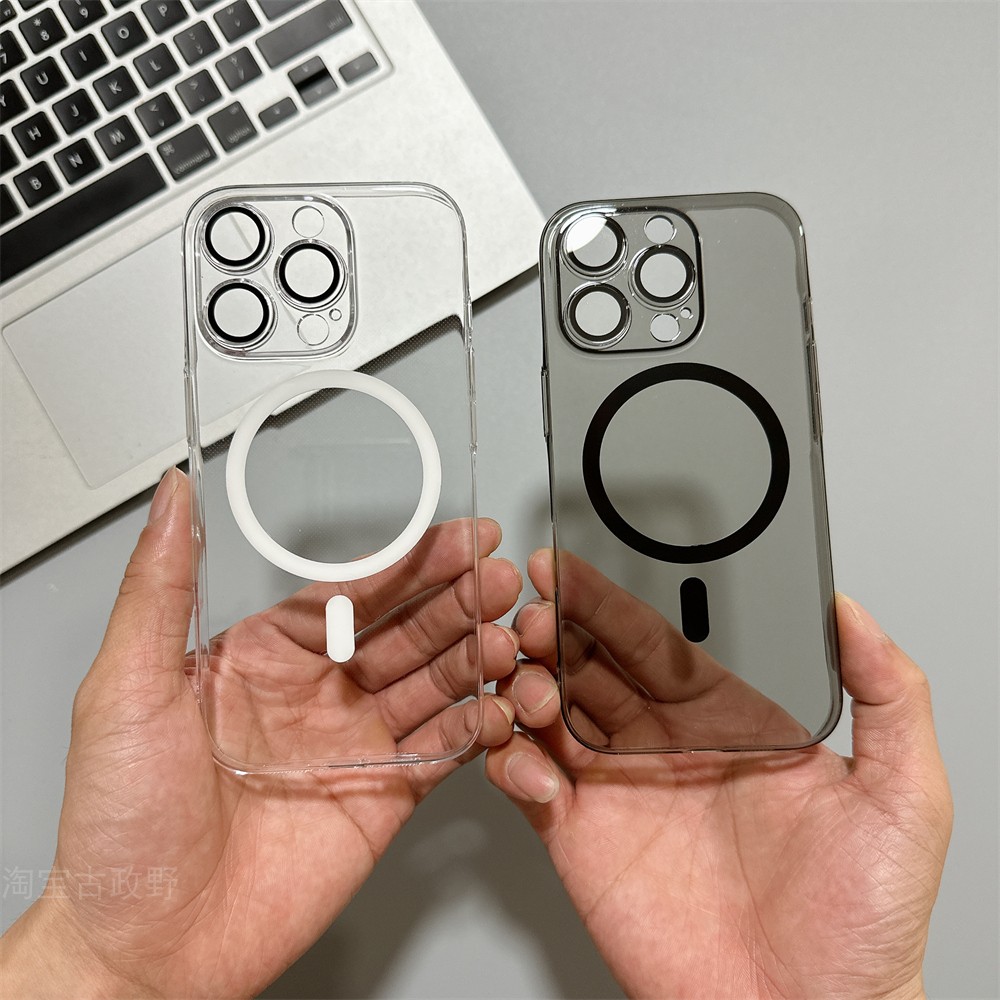 iphone全包镜头硬壳磁吸壳图片