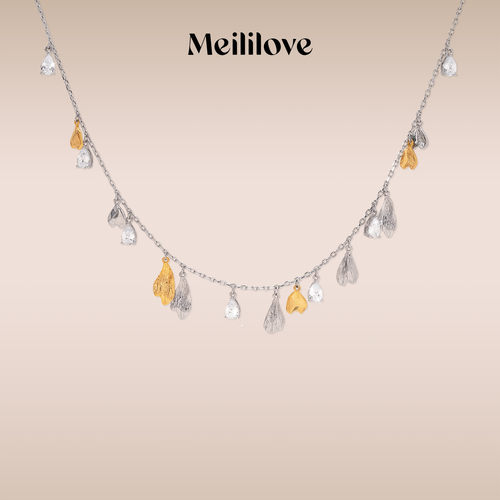 Meililove风吟花颂鸢尾花项链