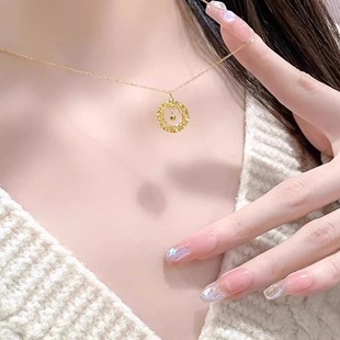 水贝金店织梦网黄金项链女款金包银吊坠520情人节高档礼物送女友