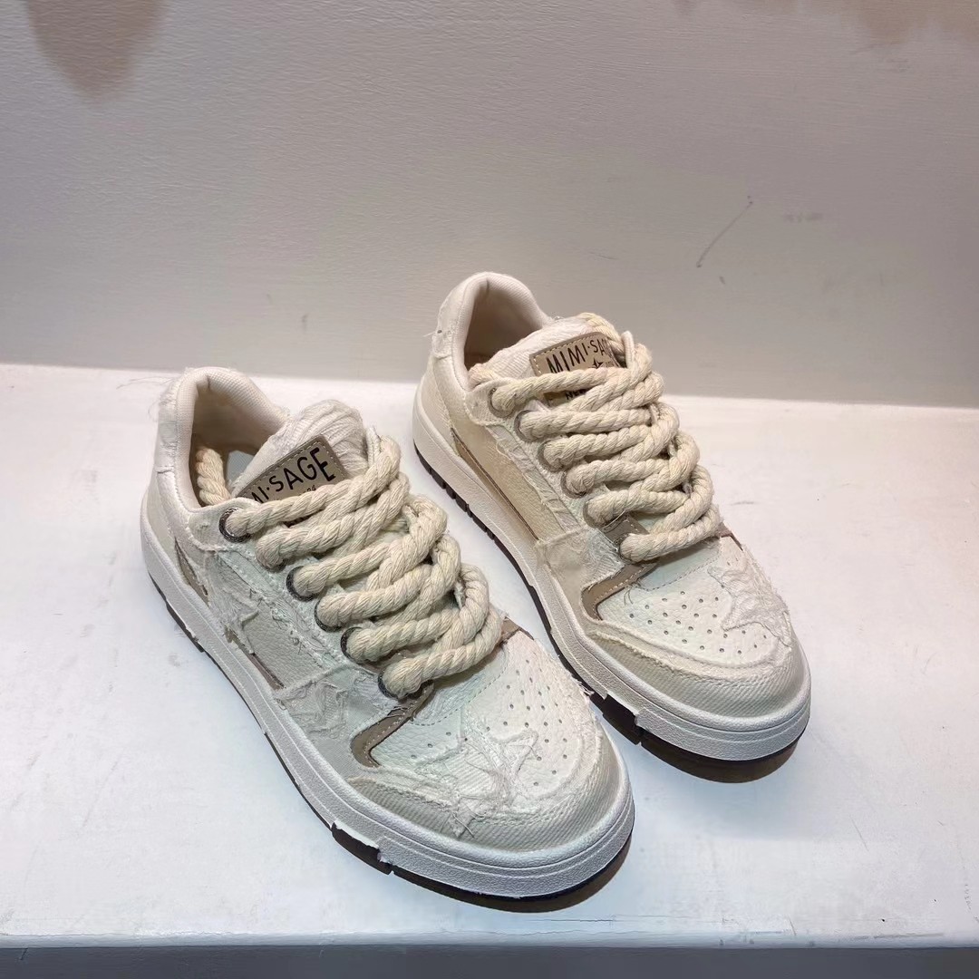 mimisage星星鞋板鞋国潮2024年新款设计感百搭女鞋低帮厚底休闲鞋