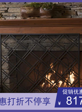 欧式新款福建省芯铁艺屏风装饰立式取暖器隔断真火壁炉防火护栏