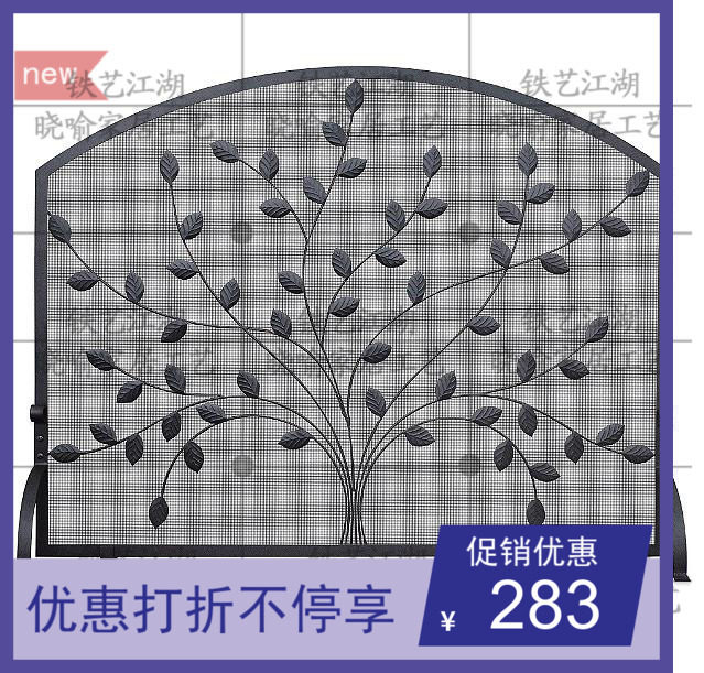 人气福建省花片树形屏风新款白色壁炉架/壁炉柜