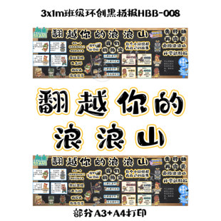 翻越你的浪浪山黑板报设计装饰墙贴画布置中小学环创电子版