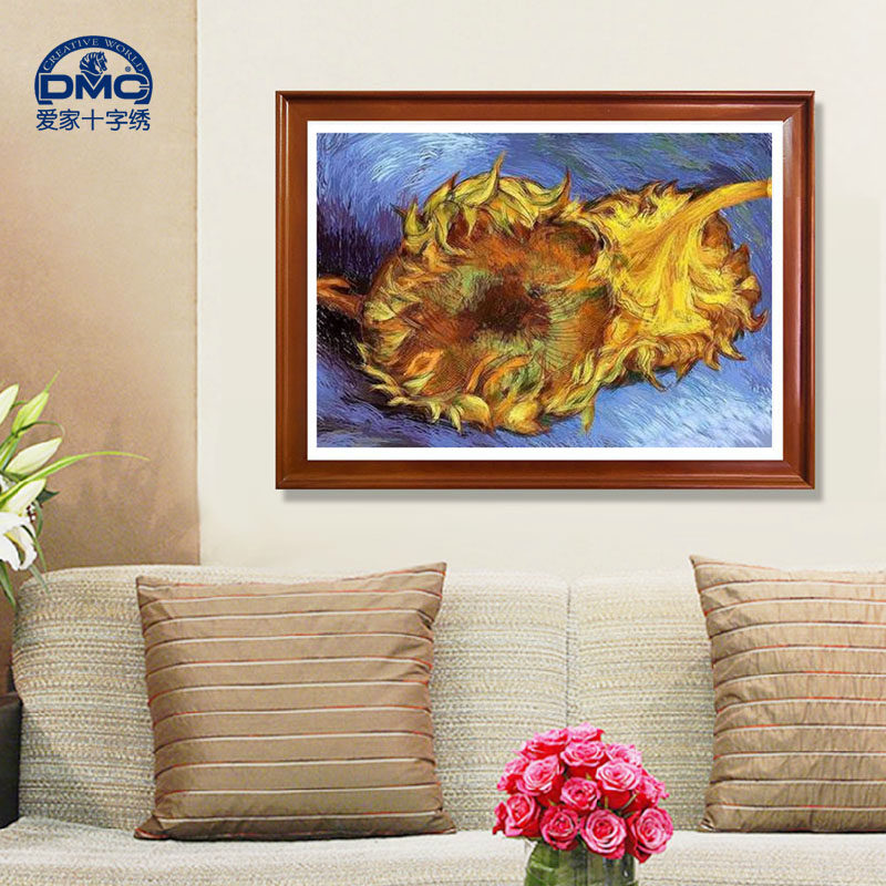 法国DMC十字绣 套件 专卖 客厅-精准印花梵高-向日葵 HC0906