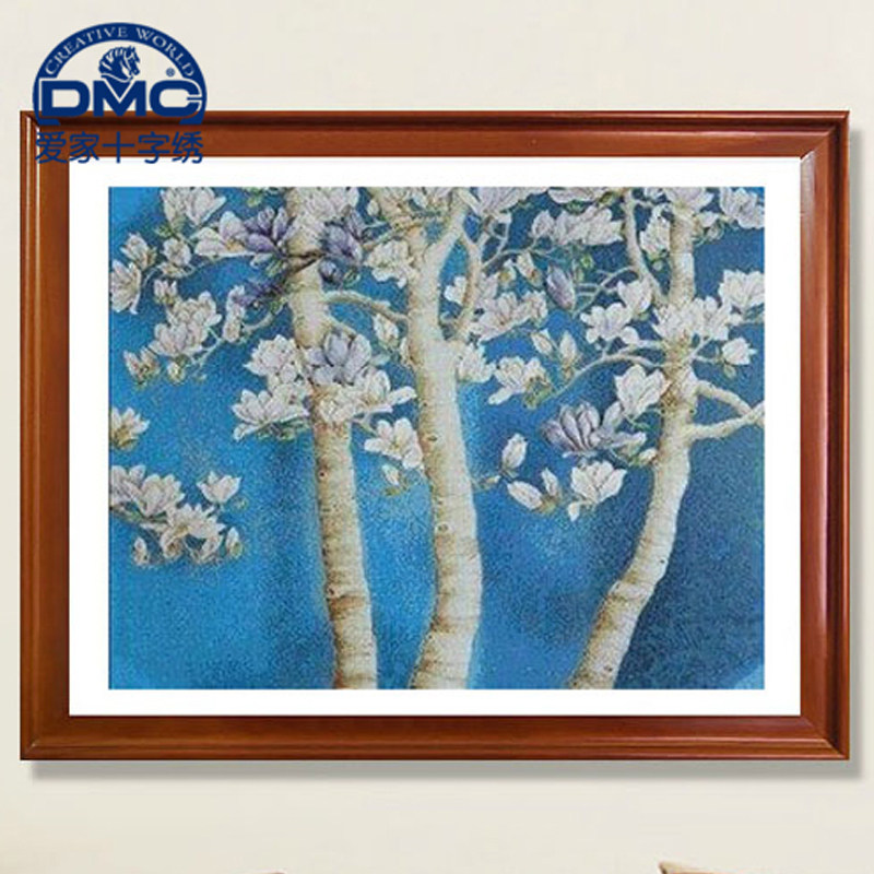 法国dmc十字绣 套件 专卖 客厅-精准印花 混绣 杏花-xt390