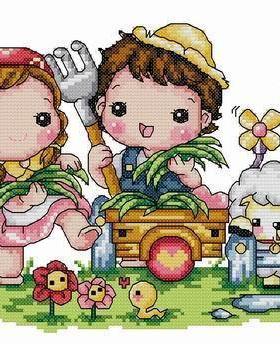 DMC十字绣套件  客厅 卧室 精准印花  大卡通G1-QK036