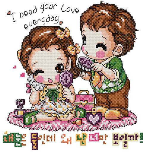 dmc十字绣套件  客厅 卧室 精准印花 就这样一辈子-lj487