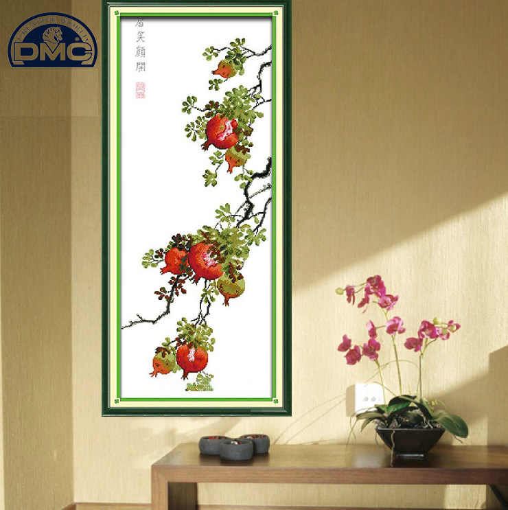 dmc十字绣套件  客厅 卧室 精准印花 六君子之眉笑颜开ugh052