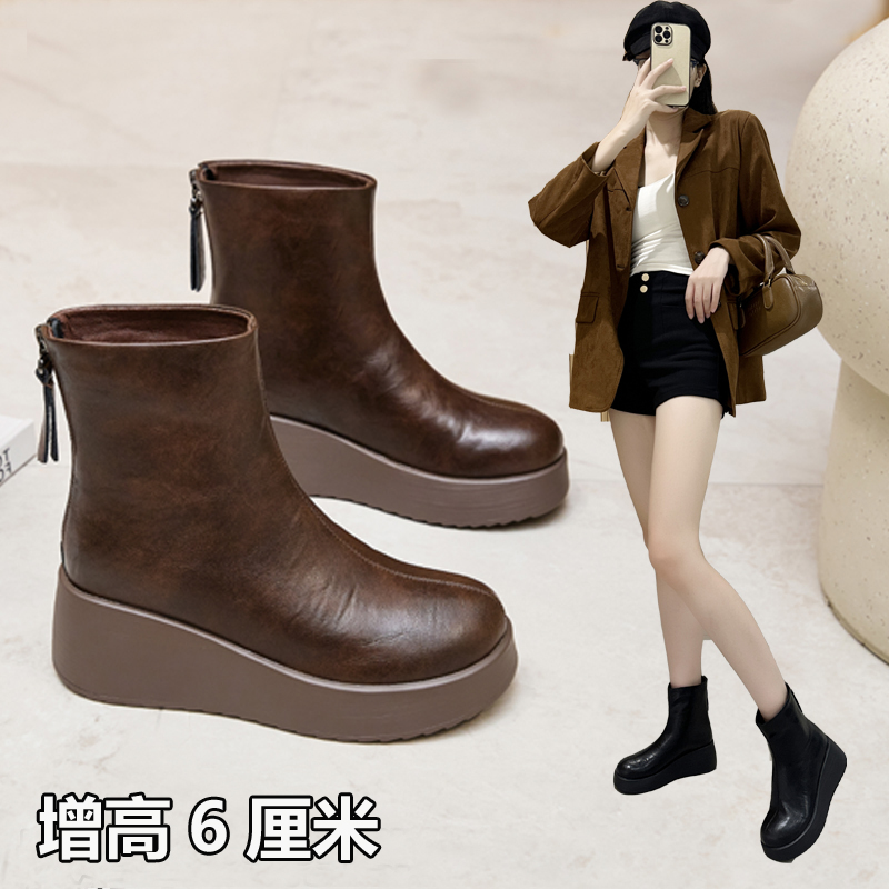 小个子6厘米博肯马丁靴女小码