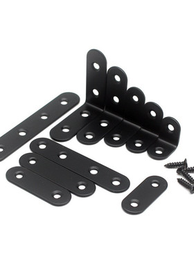 不锈钢黑色角码90度直角三角支架家具固定连接件层板托角铁片角架